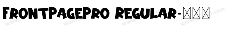 FrontPagePro Regular字体转换
